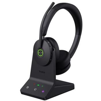 Auriculares Yealink WH68 Workstation Inalámbricos y Alámbricos con Cancelación de Ruido, USB Tipo C, Bluetooth, Micrófono y Control Táctil, Color Negro