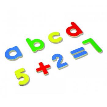 Andreu Toys Letras y Números Magnéticos Juego Didáctico 75 Piezas Minúsculas Magneticas para Niños a Partir de 3 Años AT16202