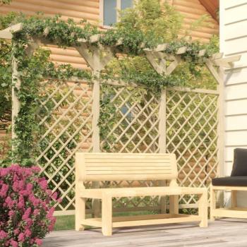 Valla de jardín con pérgola de madera de pino impregnada 300x50x200cm