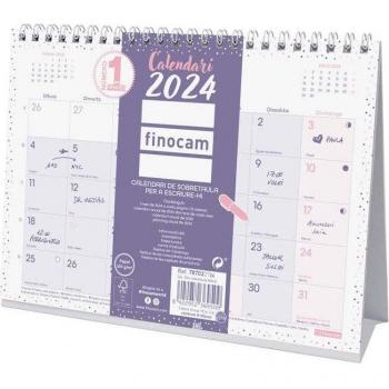 Calendario de sobremesa Finocam Chic Escribir 2024 Lila