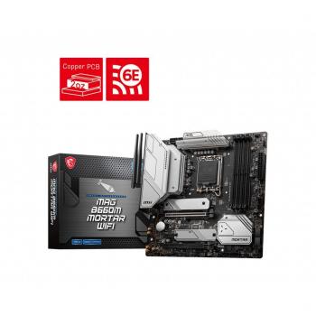 MSI MAG B660M Mortar WiFi LGA 1700 Micro-ATX Motherboard with PCIe 4.0 and DDR5-SDRAM Support
