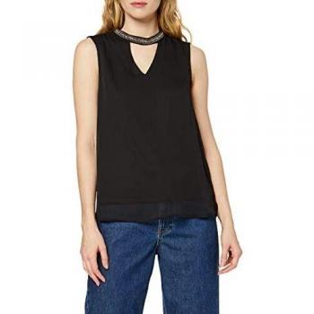 Only ONLRAMON S/L Top WVN Camiseta sin Mangas, Negro