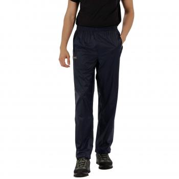 Regatta Men's Pack-It Waterproof Breathable Overtrousers Navy Blue 3XL