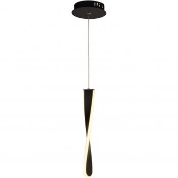 Lámpara colgante de diseño Paddle en acero dulce negro mate, 1 bombilla, diámetro de 39 cm