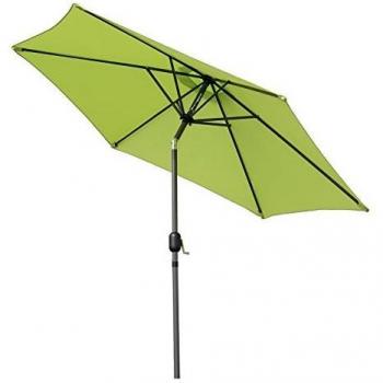 Sombrilla de Patio Angel Living Ø 300 cm con Inclinación y Manivela, Mástil de Acero de 38mm (Manzana Verde)