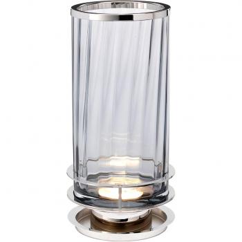 Lámpara de mesa Arno Níquel pulido con cristal ahumado