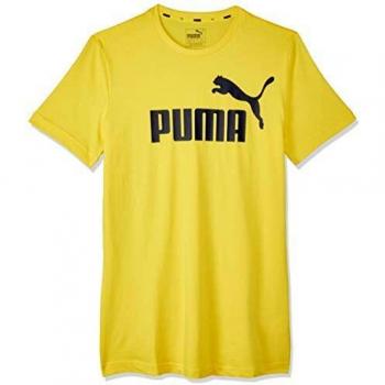 PUMA ESS Logo tee B Camiseta, Niños, Amarillo, 7-8Y