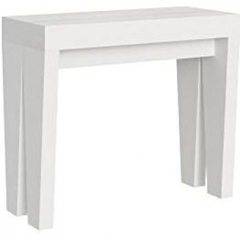 Consola extensible 90x40/300 cm Spimbo Fresno Blanco