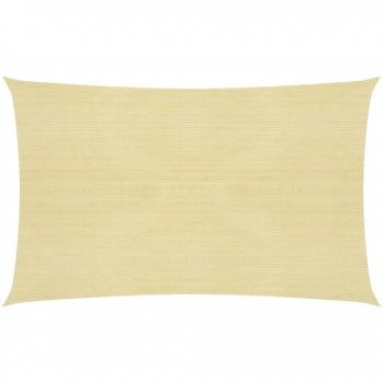 Toldo de vela beige HDPE 160 g/m² 2x5 m