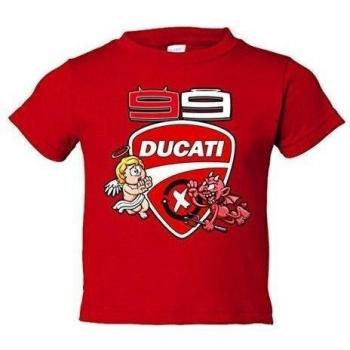 Camiseta niño Moto GP Jorge Lorenzo Ducati 99 angel y demonio - Rojo, 9-11 años