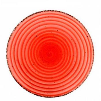 Plato Llano Rojo 27 cm - Vajilla Llorca - Caja con 6 Unidades