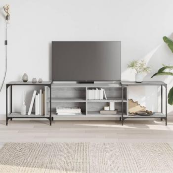 Soporte para TV Sonoma gris 203x37x50 cm madera multicapa