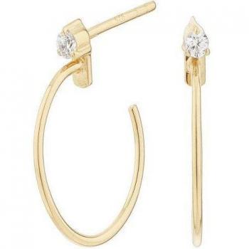Pendientes ITEMPORALITY de plata chapada con circonita engastada