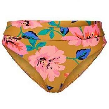 Billabongz braguita de bikini floreada de tiro alto mujer xs amarillo