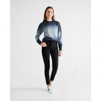 Pantalón vaquero recto slim fit de mujer de tiro medio