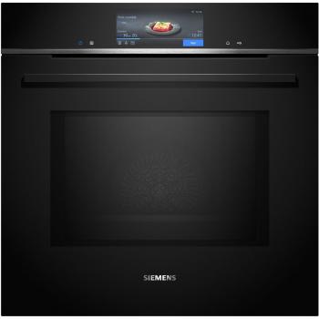 Horno multifunción Siemens iQ700 HM778GMB1 con microondas, 67 L, 3600 W, pirolítico, color negro