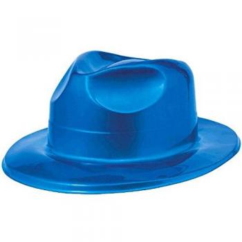 Amscan Sombrero de plástico, 30,4 x 26,4 cm, estilo de los años 70, azul