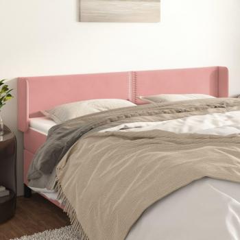 Cabecero de terciopelo rosa 203x16x78/88 cm VidaXL