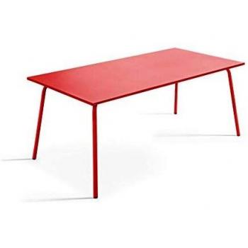 Mesa de jardín rectangular Oviala 180 x 90 x 72 cm