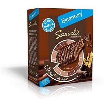 BICENTURY Sarialis - Barritas de cereales y chocolate negro - 100 g 5 barritas - [Pack de 8]