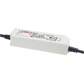 Transformador LED Mean Well LPF-25-12, 25W, Tensión constante 12V, Corriente constante 2.1A, IP67, No regulable