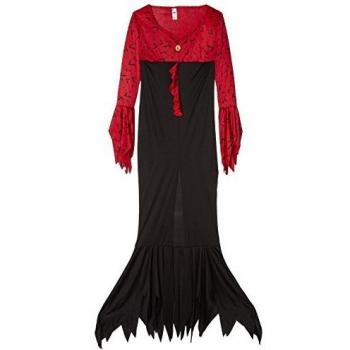 Smiffys Disfraz de Reina Malvada, con Vestido con Estampado de murciélagos
