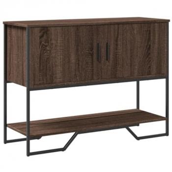 Consola de Madera de Ingeniería Marrón Roble 100x35x74,5 cm