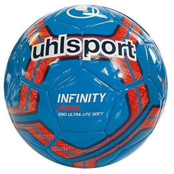 Uhlsport Infinity 290 Ultra Lite Soft Balones, Hombre, Cyan/Azul Marino/Rojo Flu, 5