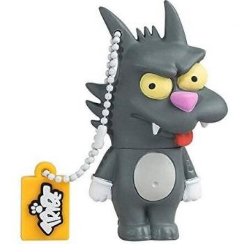Tribe Simpson Springfield Pendrive - Memoria USB Flash Drive 2.0, de Goma, de 8 GB con Llavero, diseño Scratchy
