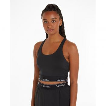 Camiseta de tirantes cropped Calvin Klein Sport para el gimnasio mujer - Negro - Talla M