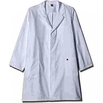 BP- Bata unisex (100% algodón), color blanco