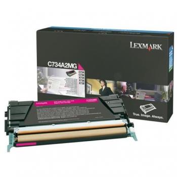 Lexmark C734A2MG Magenta Toner Cartridge (Standard Capacity, 6,000 Pages)