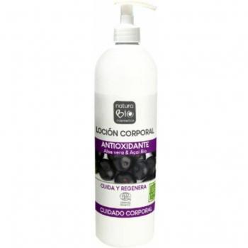 Loción Corporal Antioxidante NaturaBIO Cosmetics Aloe Vera y Açai 740ml Vegana
