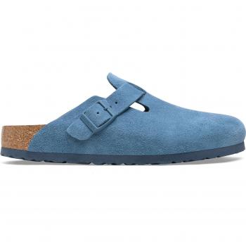 Birkenstock Boston BS Suede Clogs - Blue