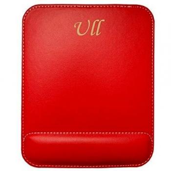 Almohadilla de cuero sintético de ratón personalizado con el texto: Ull