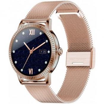 Smartwatch DCU Jewel 34157070 Oro Rosado con Pantalla 1,08'' IPS y 7 Modos de Deporte