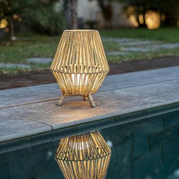 Lámpara de Mesa LED Atenuable Newgarden Sisine; 25.5x32.5 cm (ØxAltura); Color Crudo