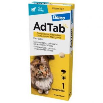 AdTab Tableta Masticable Antiparasitaria para Gatos (2-8 kg)