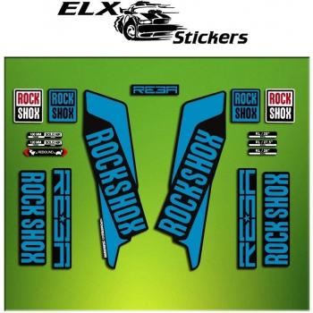Pegatinas HORQUILLA ROCK SHOX REBA 2016 ELX21 STICKERS AUFKLEBER AUTOCOLLANT ADESIVI BICICLETA CYCLE MTB BIKE 29