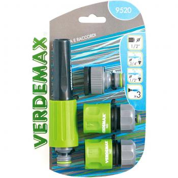 Juego de Lanza y Conectores para Grifo 1/2''-3/4'' Verdemax