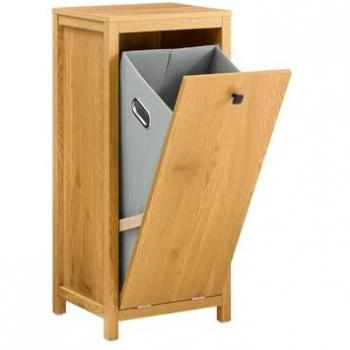SoBuy Mueble para Ropa Sucia Canasto para la Colada Amario de Baño con 1 Cesto 40 x 35 x 90 cm BZR96-SN