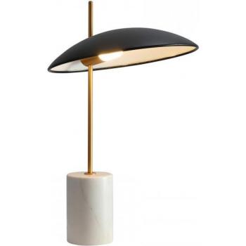 Lámpara de escritorio moderna Vilai - Negro, Dorado, Mármol, LED, Blanco cálido 3000K, 400lm