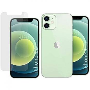 Pack 2 en 1 Funda Gel Transparente + Protector de Cristal Templado para iPhone 12 Mini (5.4) - Protección Completa