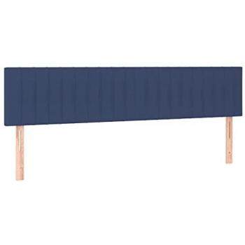Cabecero con LED de tela azul 180x5x78/88 cm Tapizado para Cama de Matrimonio Mueble Dormitorio Interior