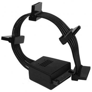 SilverStone CP06-E4 0.19m SATA Power Connector Cable for Four Drives - Black