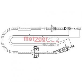 Cable de freno de mano Metzger 10.8185 para Volvo S80 I y XC70