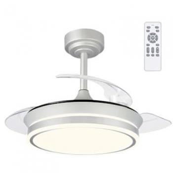 Ventilador de Techo LED Plegable Moss Mini 46W 5520Lm CCT Dim con Temporizador y Mando para Estancias Pequeñas