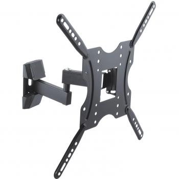 Soporte de Pared para TV y Monitor Inclinable y Giratorio, Distancia de Pared 62mm a 309mm, Capacidad de Carga 20kg, VESA Máx. 400x400, Compatible con
