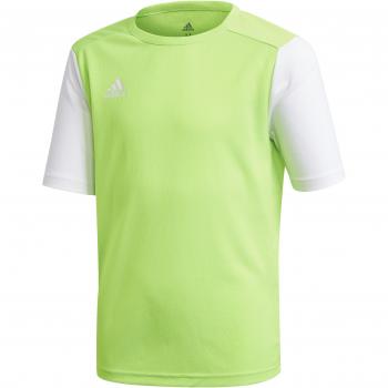 Camiseta de fútbol adidas Estro 19 para niños, corta, color verde solar/blanco, talla 140