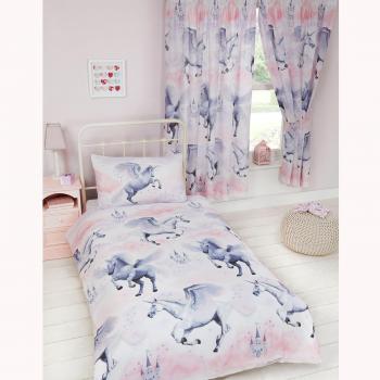 Stardust - Juego de Funda de edredón y Funda de Almohada, diseño de Unicornio
